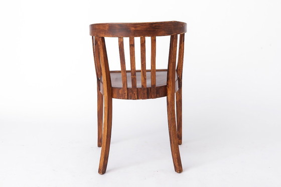 Image 1 of Vintage Armchair 1950s Germany, Beech Wood, Mid Century Accent Chair, Wooden Arm Chair