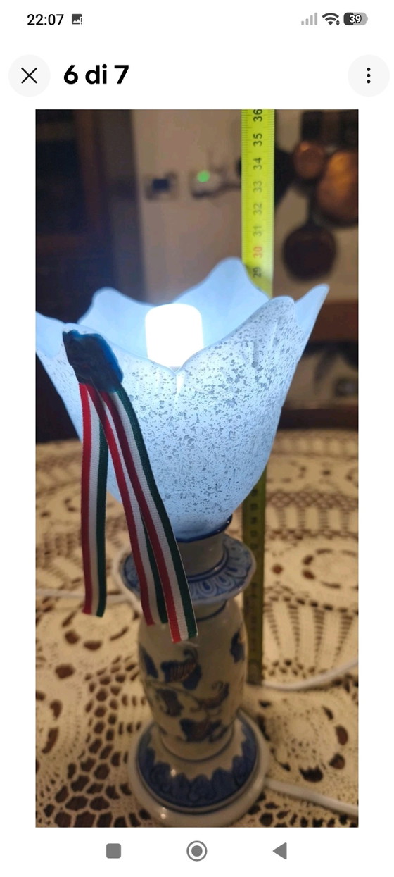 Table Lamp – Venetian Lagoon, Glass, Porcelain (photo 6 of 7)