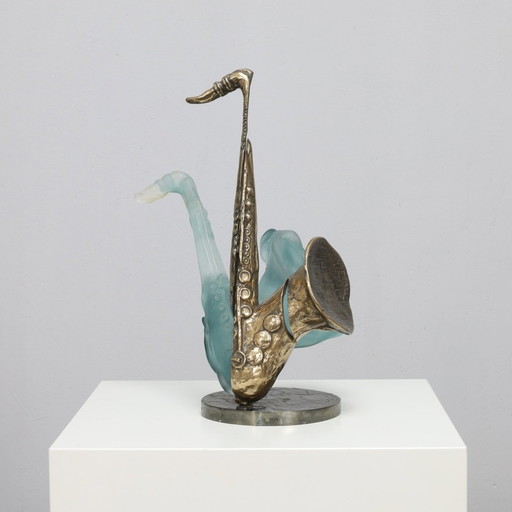 Sculpture "Saxophone" Yves Lohe, 1980s