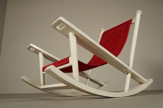 Image 1 of Gilles Sermadiras for Maison et Jardin, “Deauville” rocking chair, France