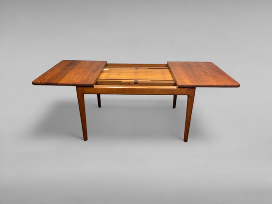 Image 1 of Ausziehbarer Dänischer Teak Esstisch von Glostrup
