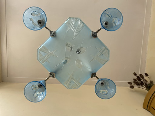 Lampe pendante Art Deco 1930 Degué French