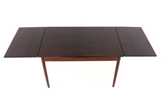 Palissander verlengbare rechthoekige eetkamertafel vintage 