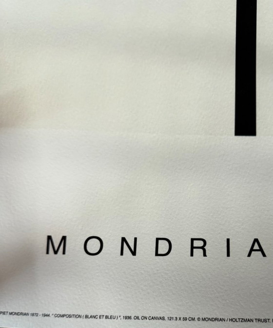 Image 1 of Piet Modrian (1872-1944), "Composition (Blanc et Bleu)", 1936, copyright Modrian/Holtzman Trust, Printed in Italy