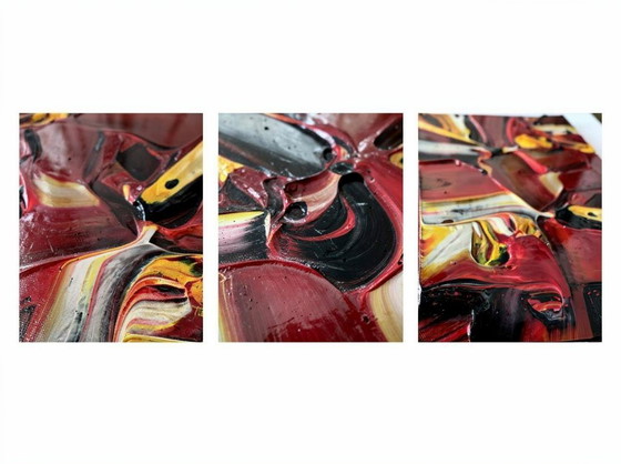 Image 1 of Esclusivo Pendant di Opere del Maestro DE LUTTI, "Colorado" (2024) e "Di rosa" (2021), olio su cartone telato. 