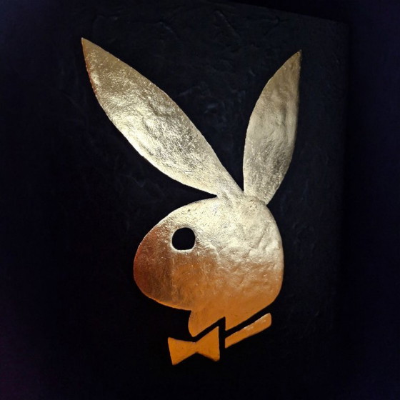 Bunny 23kt gold artwork in frame limited edition 01/20, MarsDeco, Wood, Other, Modern (photo 2 of 7)