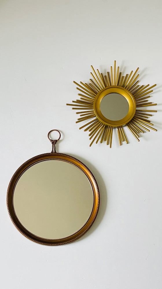 2 Vintage SUN MIRRORS – Wall decoration, Polyester, Glass (photo 16 of 17)
