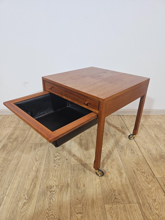 Mid-Century Modern Sewing Table in Teak, Denmark, 1950s-1960s – Desk, Brass, Mid Century Modern (photo 5 of 19)