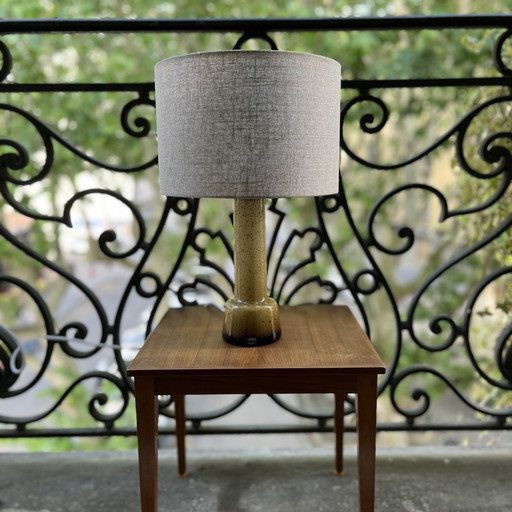 Lampe scandinave vintage, Gert Nyström, Hyllinge, verre soufflé épais, Suède, années 60