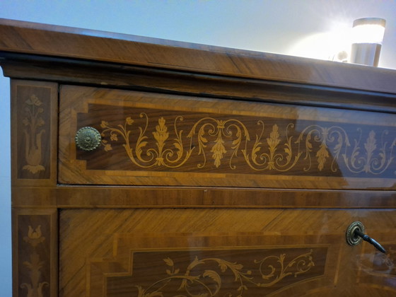 Antieke Italiaanse Barkast Louis XVI-Stijl – Drankenkasten, Glass, Wood (photo 10 of 15)