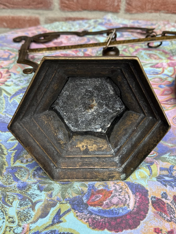 Image 1 of ⚖️ Tuscan Brass Scale | Italy | 1930–1940