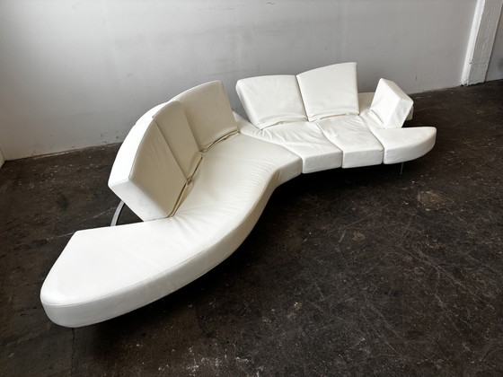 Image 1 of Edra Flap Designersofa Couch Leder offwhite