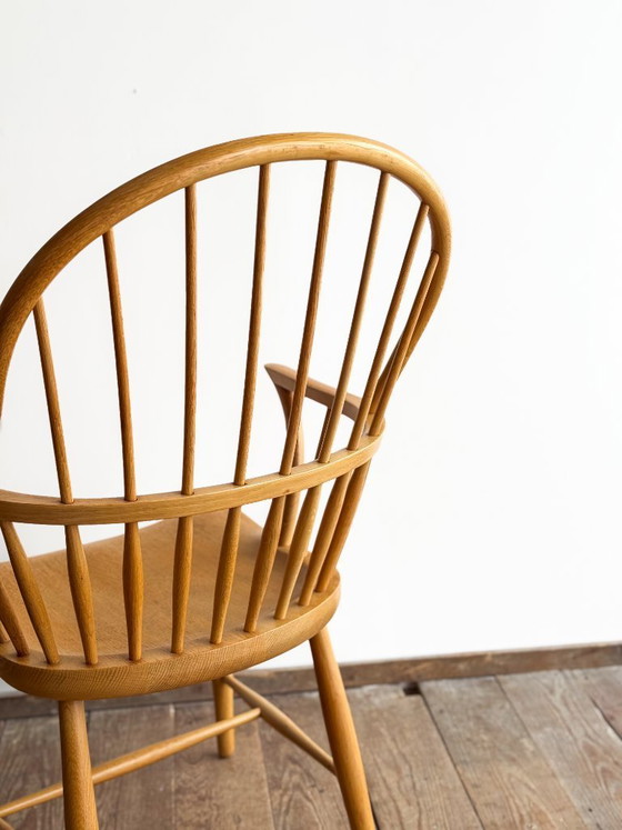 Image 1 of Fauteuil CH 18A en Chêne par Frits Henningsen pour Carl Hansen