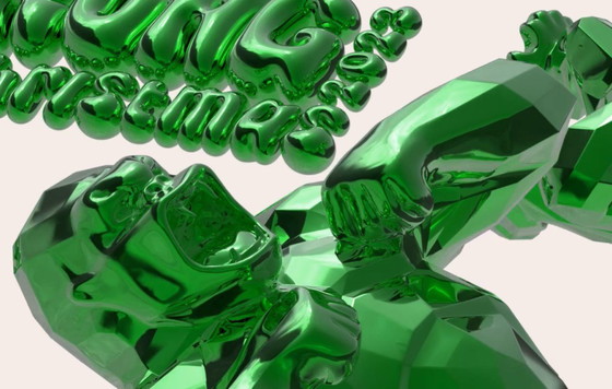 Image 1 of Statue d'art de Richard Orlinski : Kong Spirit Vert
