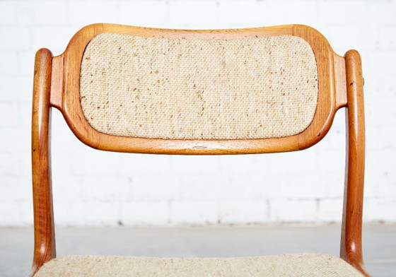 Sedie da pranzo in teak Mid-Century di Johannes Andersen per Uldum, set di 6 – Wool (photo 2 of 17)