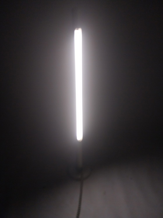 Image 1 of 1 x standing floor lamp with fluorescent tube. 1980s, 140 cm high
