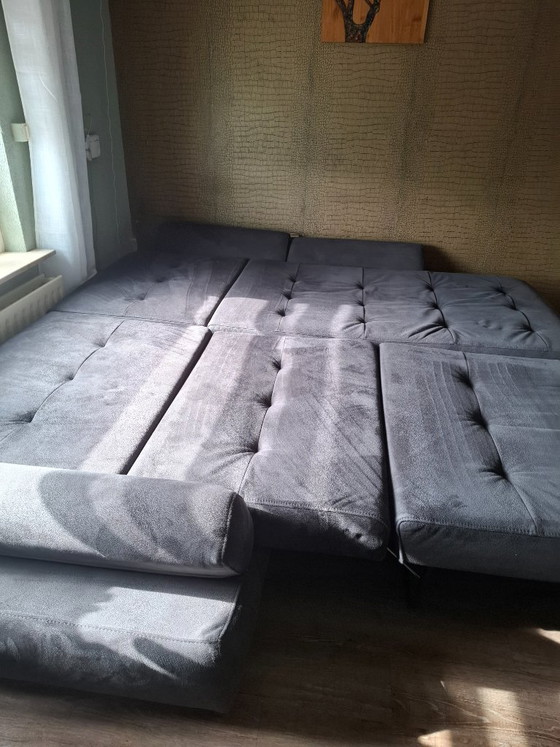 Corner/Sofa Bed, As Good As New – Corner sofas, Metal, Textile (photo 6 of 9)