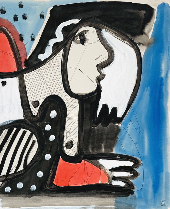 Image 1 of Nude in Chromatic Construction c.2000 - High-quality painting