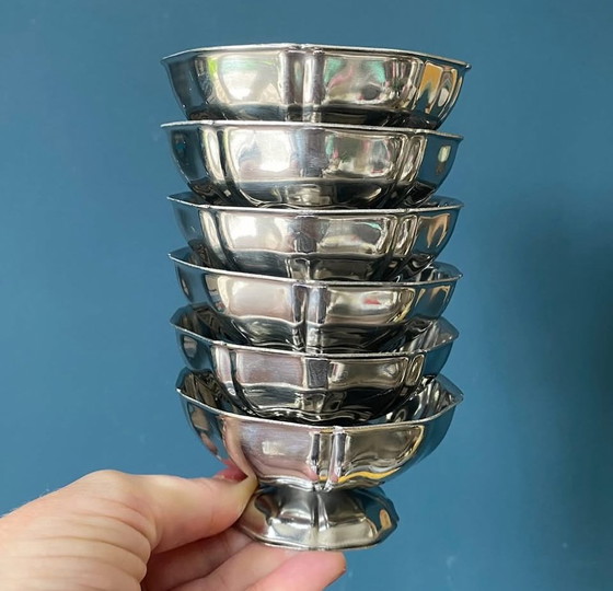 Image 1 of Set of 6 vintage butterfly dessert cups