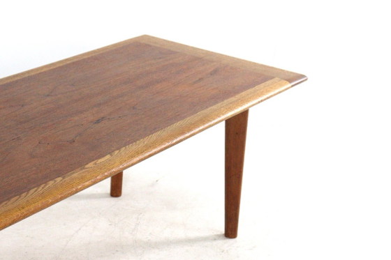 Tavolino da caffè vintage in teak e rovere, restaurato, stile metà secolo. – Tavolini da caffè, Wood (photo 4 of 17)