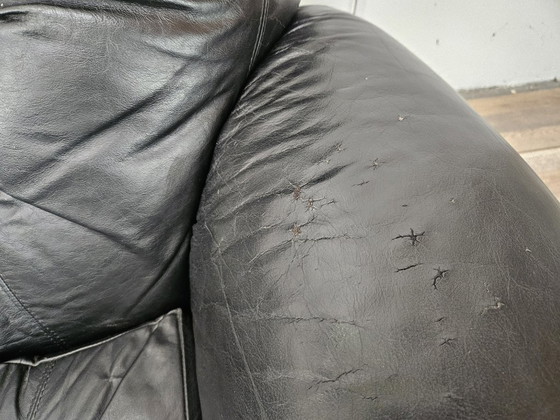 1970s Black Leather Club Chairs – Armchairs (photo 11 of 17)
