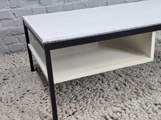 Image 1 of Mid-Century Dutch Design White Coffee Table Model 3666 Designed by Coen de Vries for Gispen, 1960s.