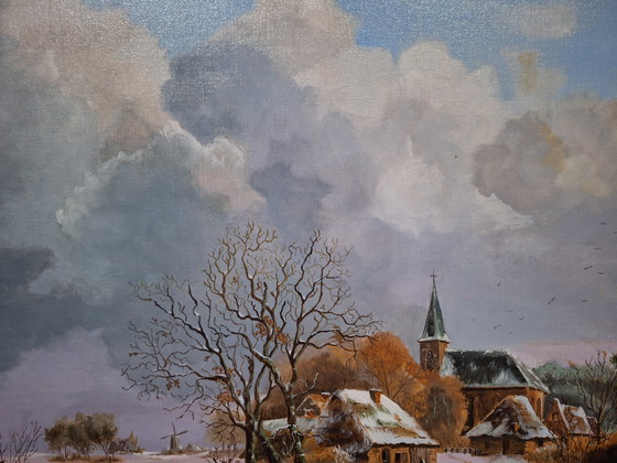 Image 1 of Paisaje invernal Óleo sobre lienzo