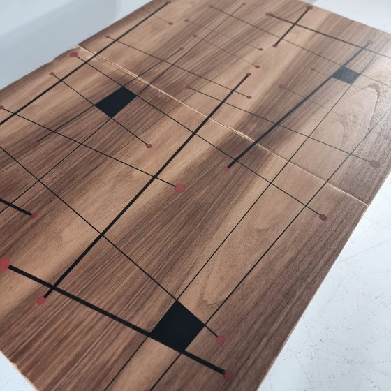 Image 1 of Table de salle à manger vintage en noyer, années 1970