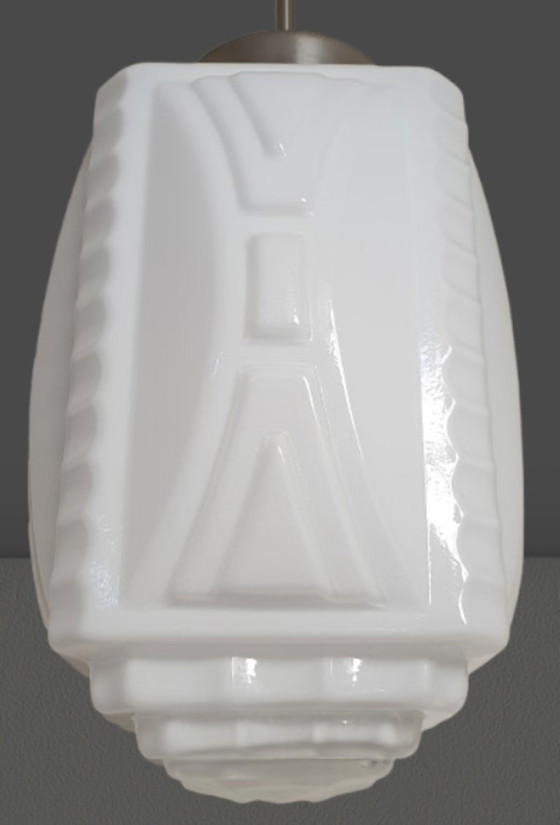 Image 1 of Art Deco hanglamp opaline glas 