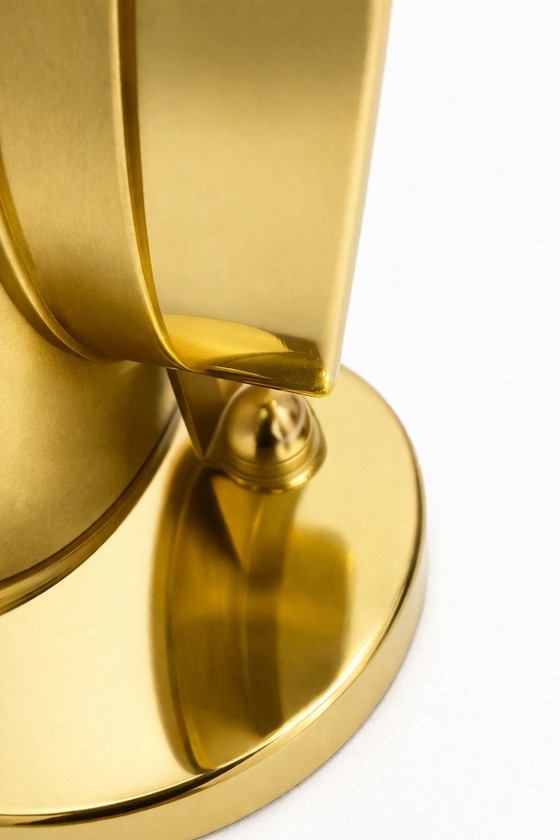 Image 1 of Vintage Chass World Time Desk Clock – Solid Brass – 1980s Design 