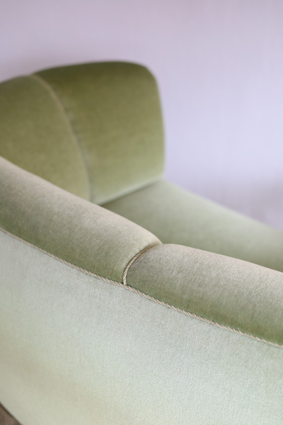 Image 1 of Dänisches 2-Sitzer-Sofa aus den 60er/70er Jahren, grüner Samt