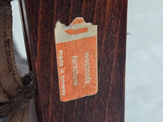 Image 1 of Anni '70, design norvegese di Ingmar Relling, modello "Siesta", pelle per mobili.