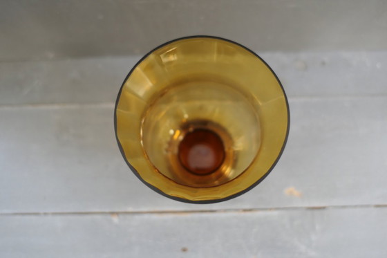 Image 1 of Vaso in vetro Art Déco color ambra