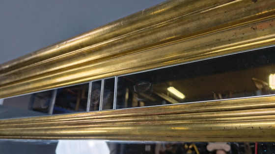 Image 1 of XL vergulde houten spiegel, jaren 70