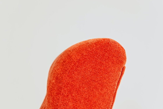 Image 1 of Paire de fauteuils design moderne du milieu du siècle, couleur orange brûlé, années 1960