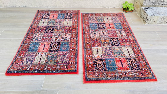 Image 1 of Paire TAPIS VINTAGE Inspiration Art Déco 