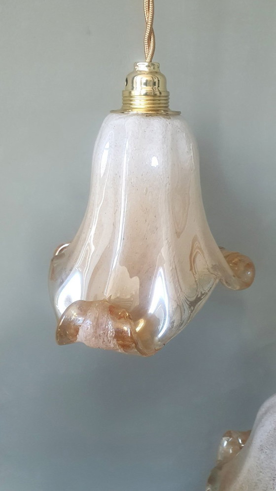 Image 1 of Set of 2 Vintage Murano pendant lamps - Mid century - Italy