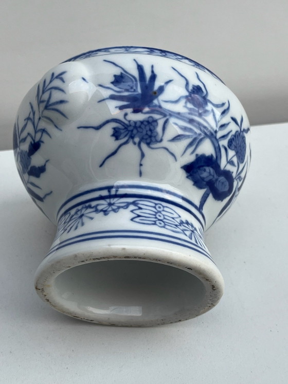 Vintage Chinese Blue White Incense Burner 10cm - Lotus - 12cm Diameter, Crockery, Ceramic (photo 2 of 5)
