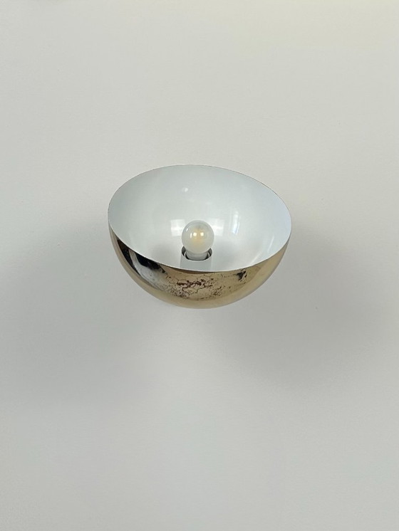 Image 1 of Vintage verstelbare wandlamp, gepatineerd messing, Frankrijk, 1970