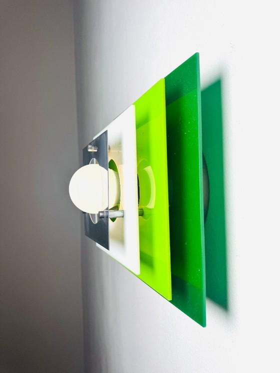 Image 1 of Lampada da parete piramidale multistrato di Hustadt Leuchten, Germania, anni '70