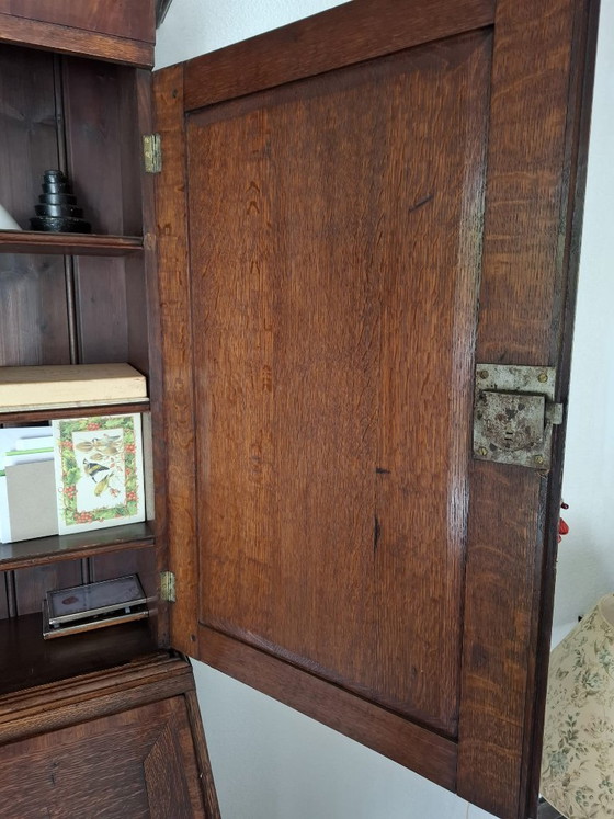 Image 1 of Scrivania antica con mobiletto superiore