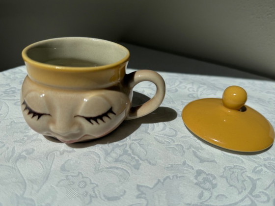 Ditmar Urbach Face Cup Set of 2 Art Object Vintage Pottery – Sculpture, Ceramic (photo 8 of 9)