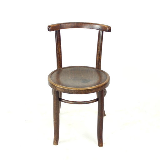 1950s Round Bentwood Child Chair By Tatra