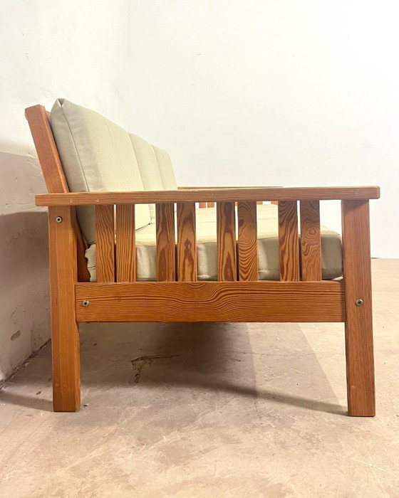 Image 1 of Divano vintage scandinavo a 3 posti in pino