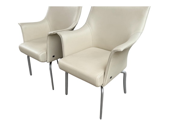 Image 1 of 2x sedie girevoli in pelle Rolf Benz