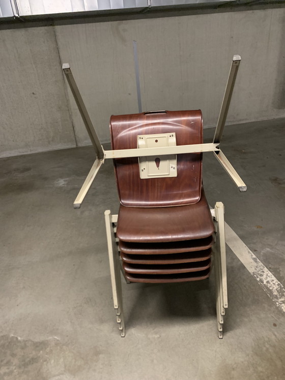 Image 1 of Esszimmerstühle von Galvanitas, entworfen von Elmar Flototto; Thur-op-Seat.
