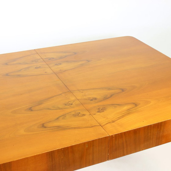 Image 1 of Uitschuifbare eettafel in mid-century modern stijl van Tatra, jaren 1950.