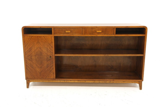 Bibliothèque Scandinave Vintage en Noyer, 1960, Scandinavian (photo 3 sur 10)