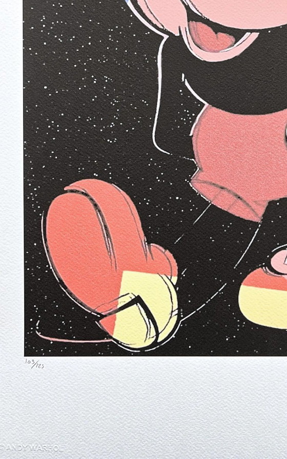 Geïnspireerd door Andy Warhol, Mickey Mouse, jaren 80, lithografie – Litho's & Zeefdrukken, Paper (photo 3 of 7)