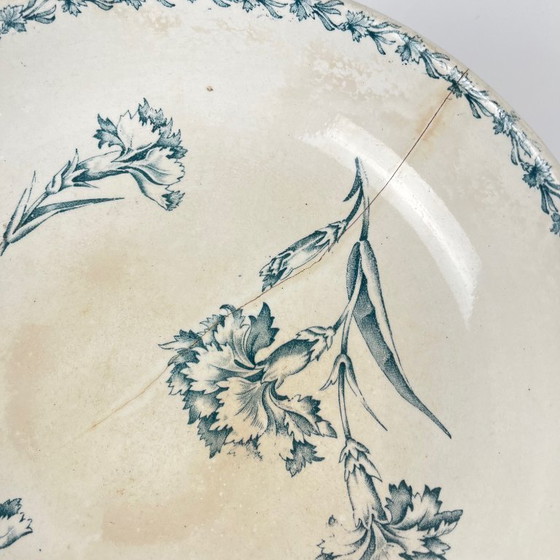 Image 1 of Ensaladera con patas, diseño "Oeillet", KG Lunéville, piedra de hierro, siglo XIX